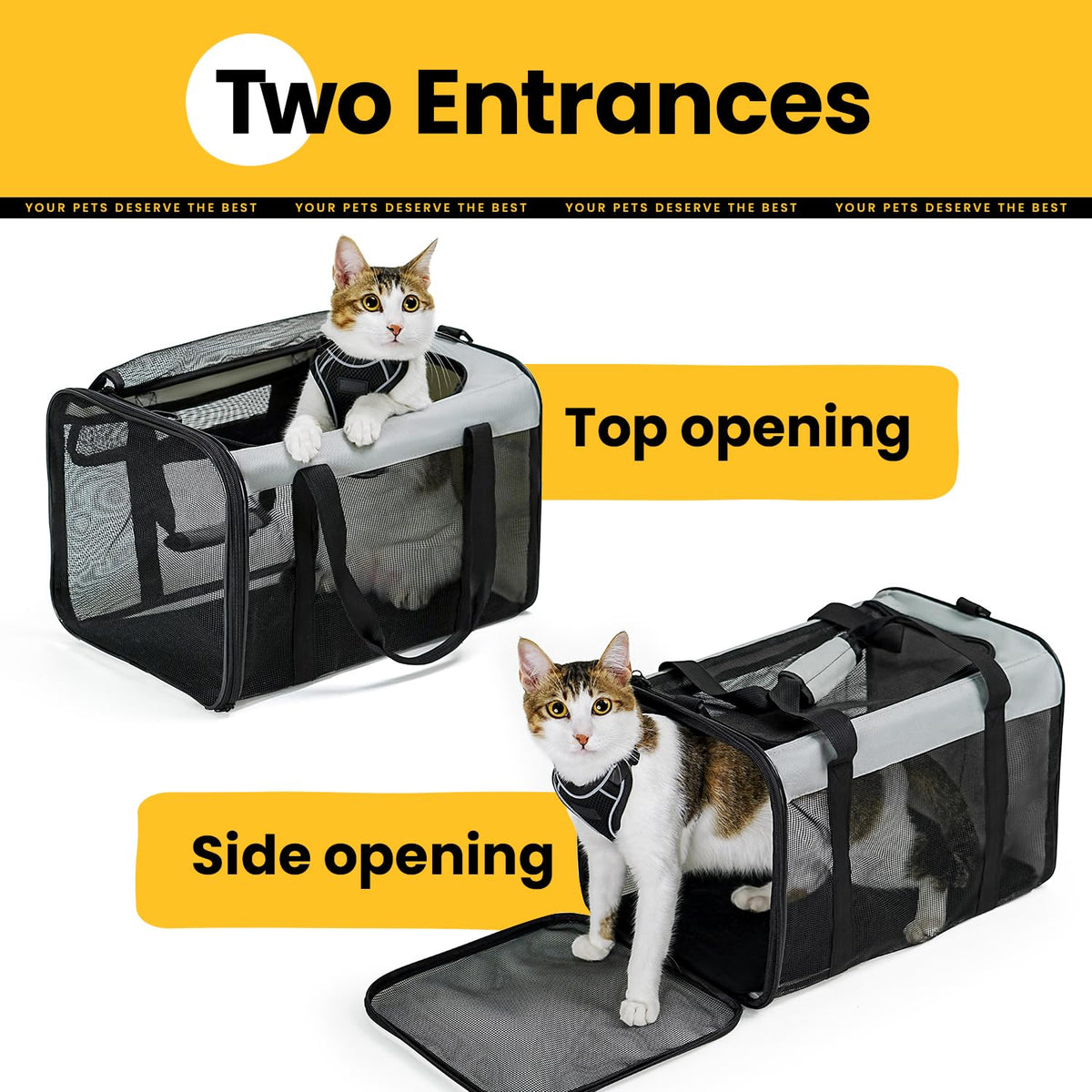 Collapsible Soft-Sided Pet Carrier – Cat & Small Dog