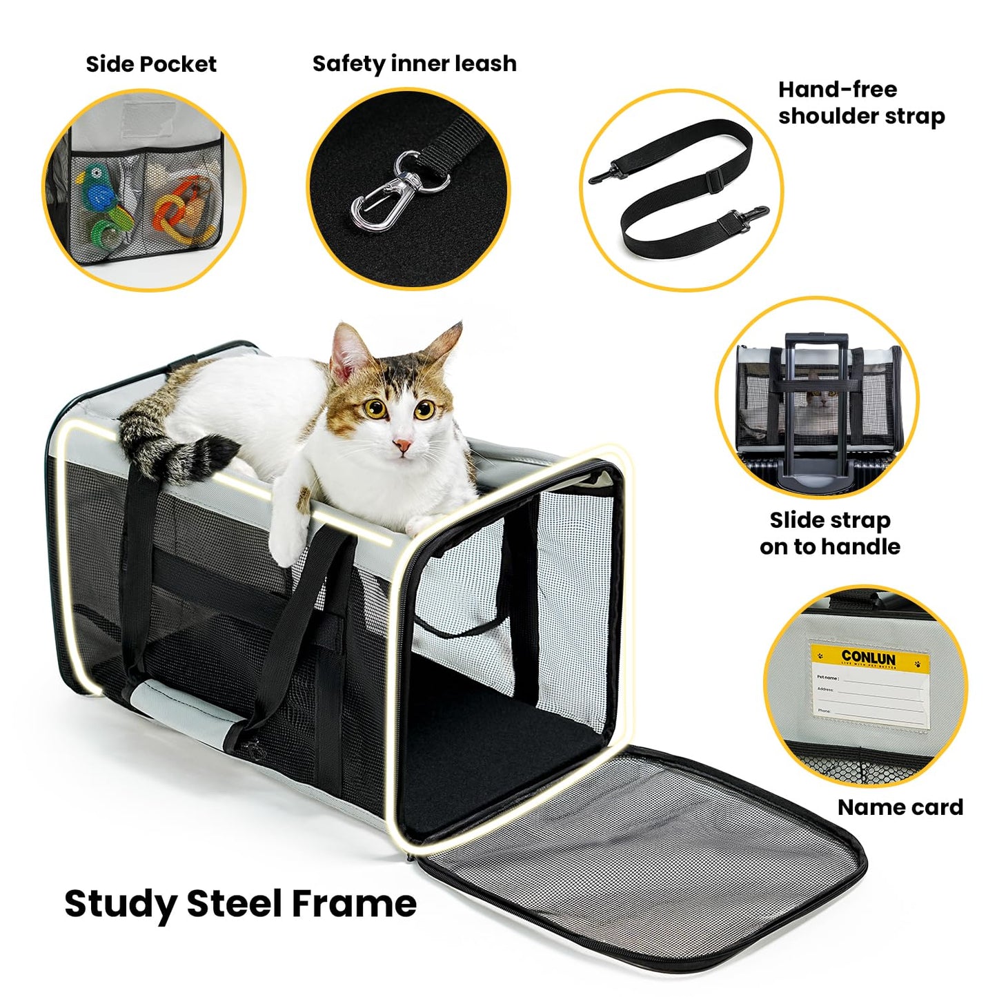 Collapsible Soft-Sided Pet Carrier – Cat & Small Dog