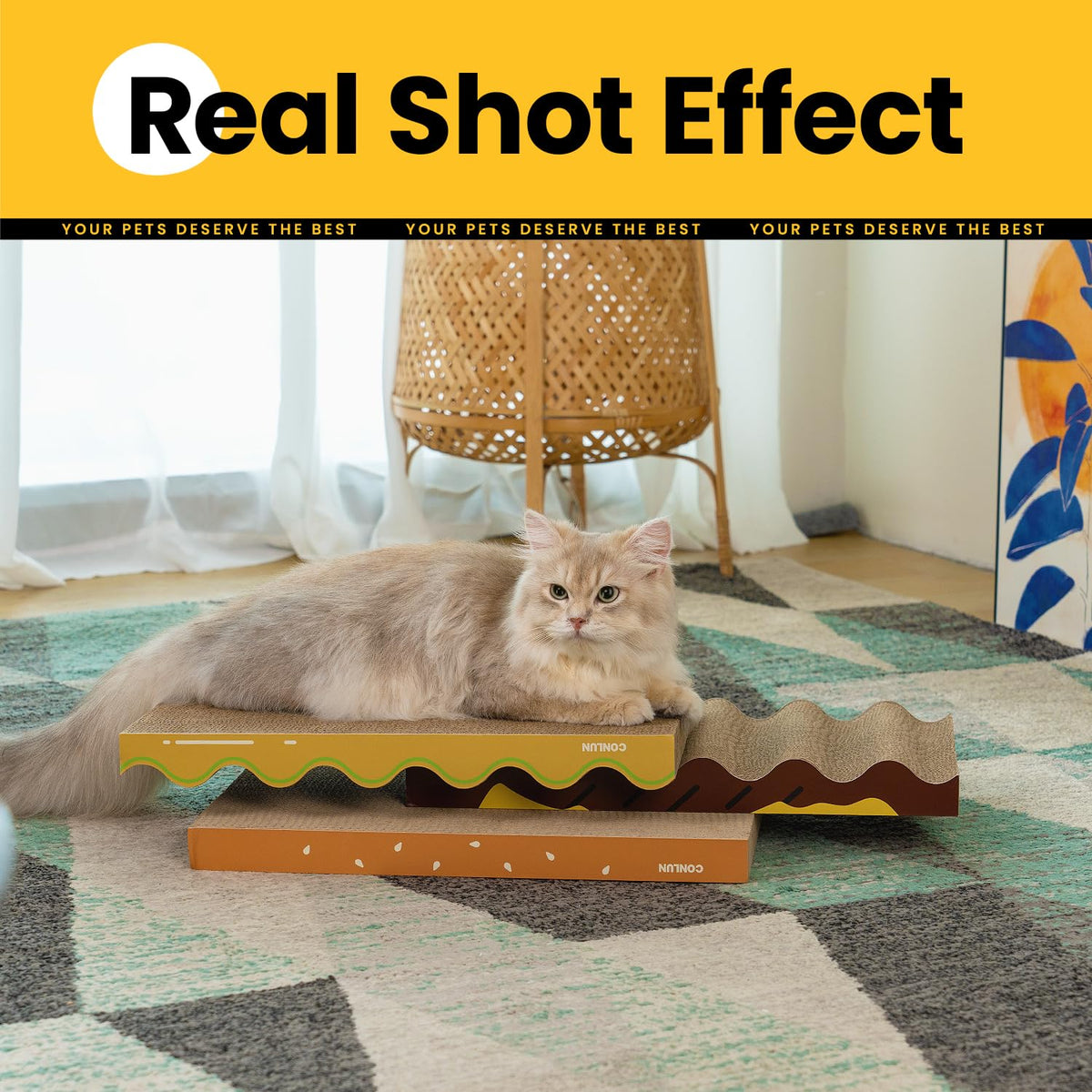 3-in-1 Cat Scratcher Pad Set with Catnip – Wave