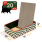 Cat Scratcher Lounge Box with Refill Pad – Christmas Checkered