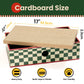 Cat Scratcher Lounge Box with Refill Pad – Christmas Checkered