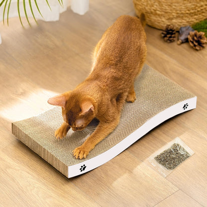 Reversible Cardboard Cat Scratcher Pad – White