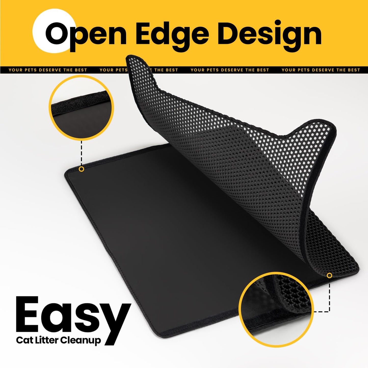 Concave Honeycomb Cat Litter Trapping Mat – Extra Large, 30" x 24"