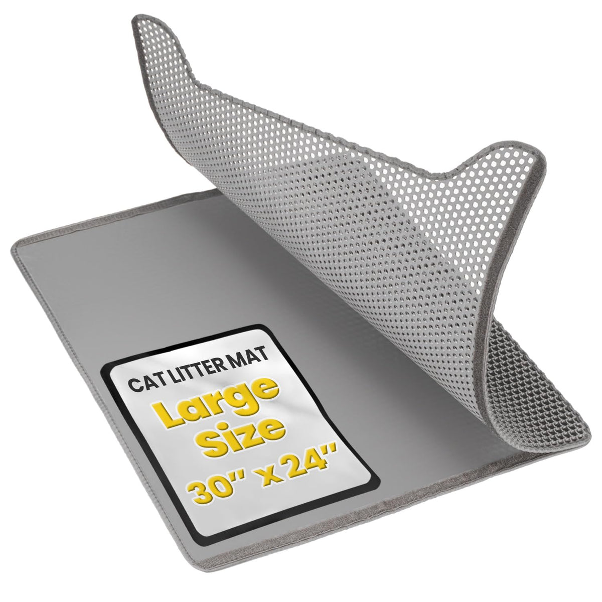 Concave Honeycomb Cat Litter Trapping Mat – Extra Large, 30" x 24"