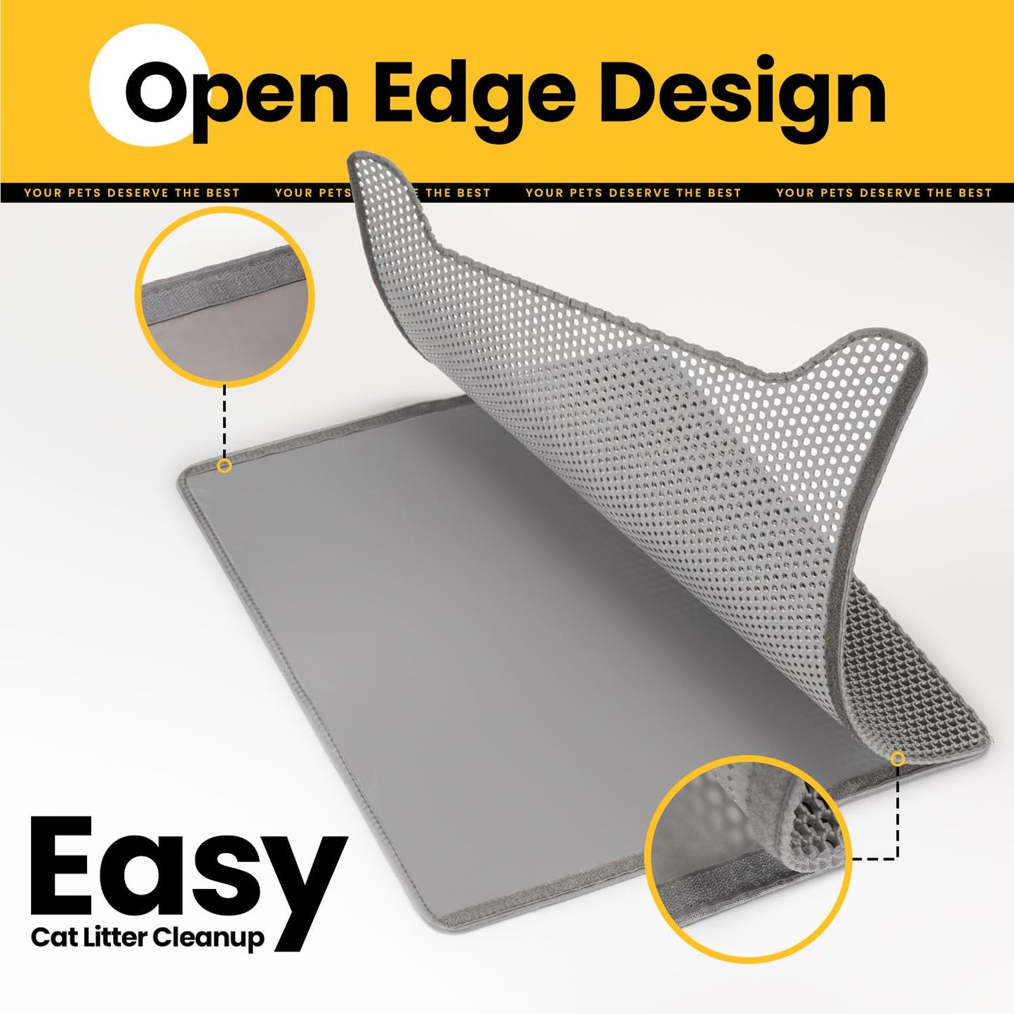 Honeycomb Double-Layer Cat Litter Trapping Mat – Medium, 30" x 24"
