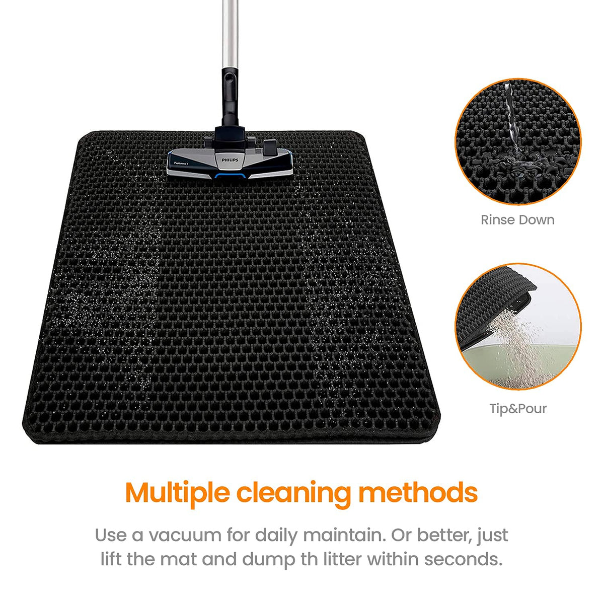 Honeycomb Double-Layer Cat Litter Trapping Mat – Large, 31" x 26"