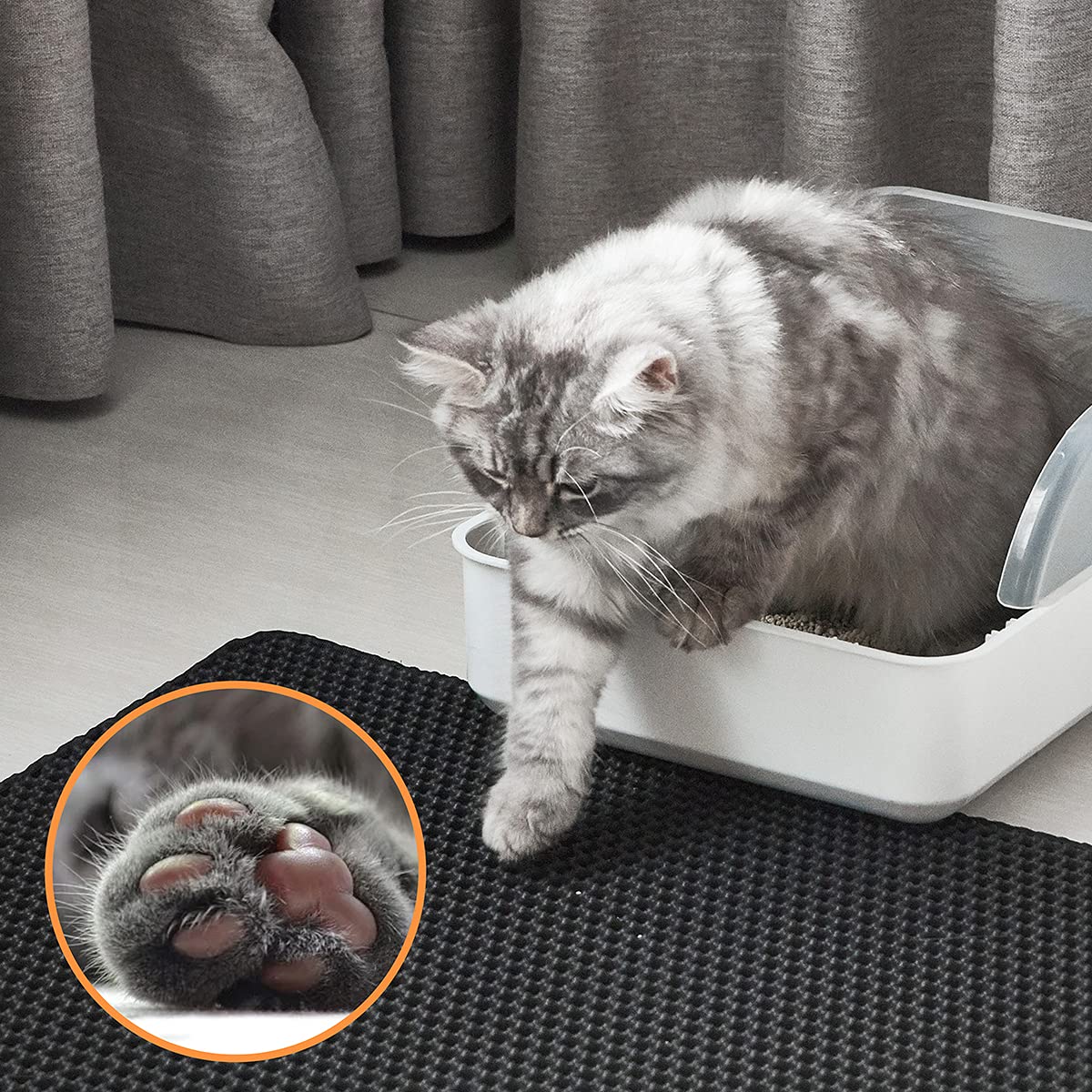 Honeycomb Double-Layer Cat Litter Trapping Mat – Large, 31" x 26"