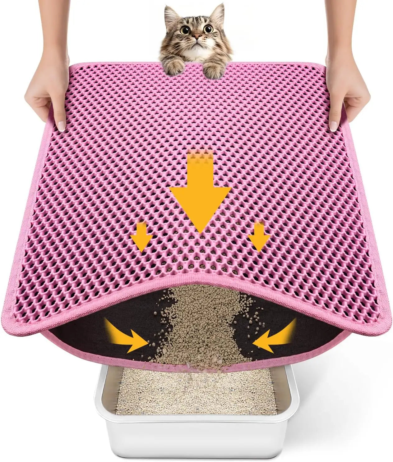 Waterproof-Backed Single-Layer Cat Litter Mat
