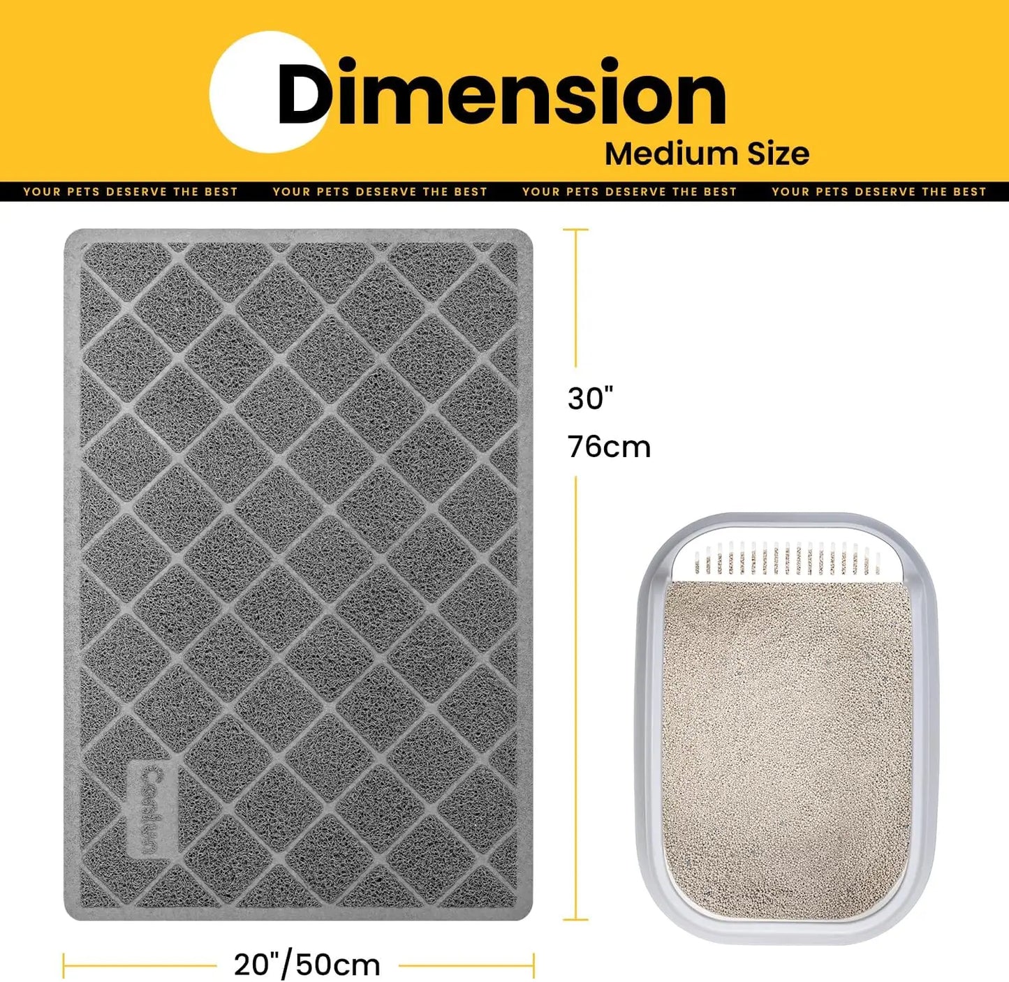 PVC Honeycomb Cat Litter Trapping Mat – Large