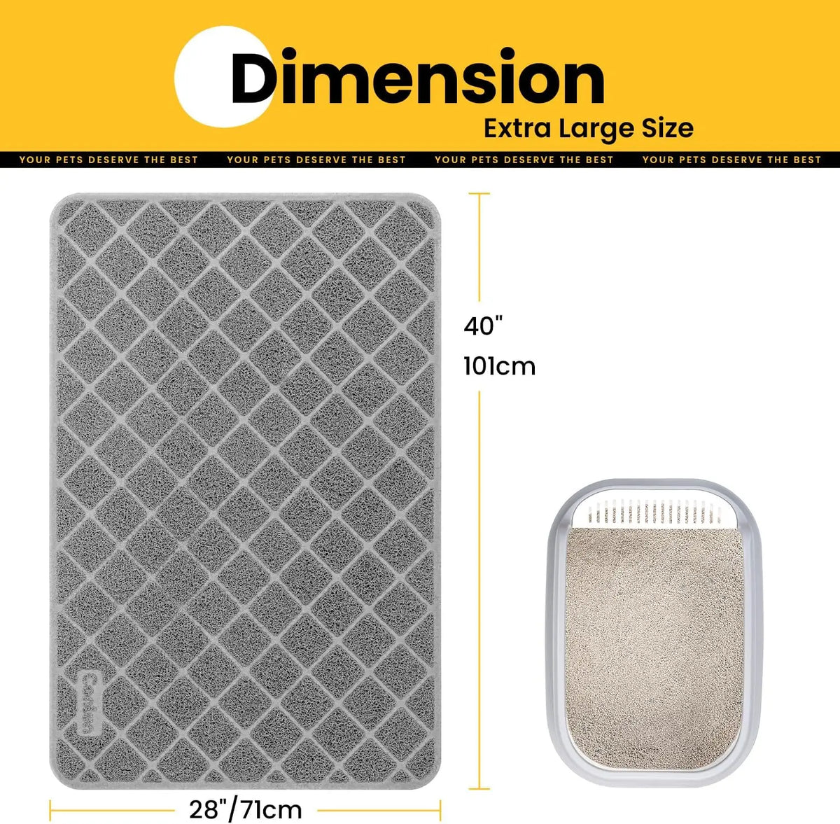 PVC Honeycomb Cat Litter Trapping Mat – Jumbo