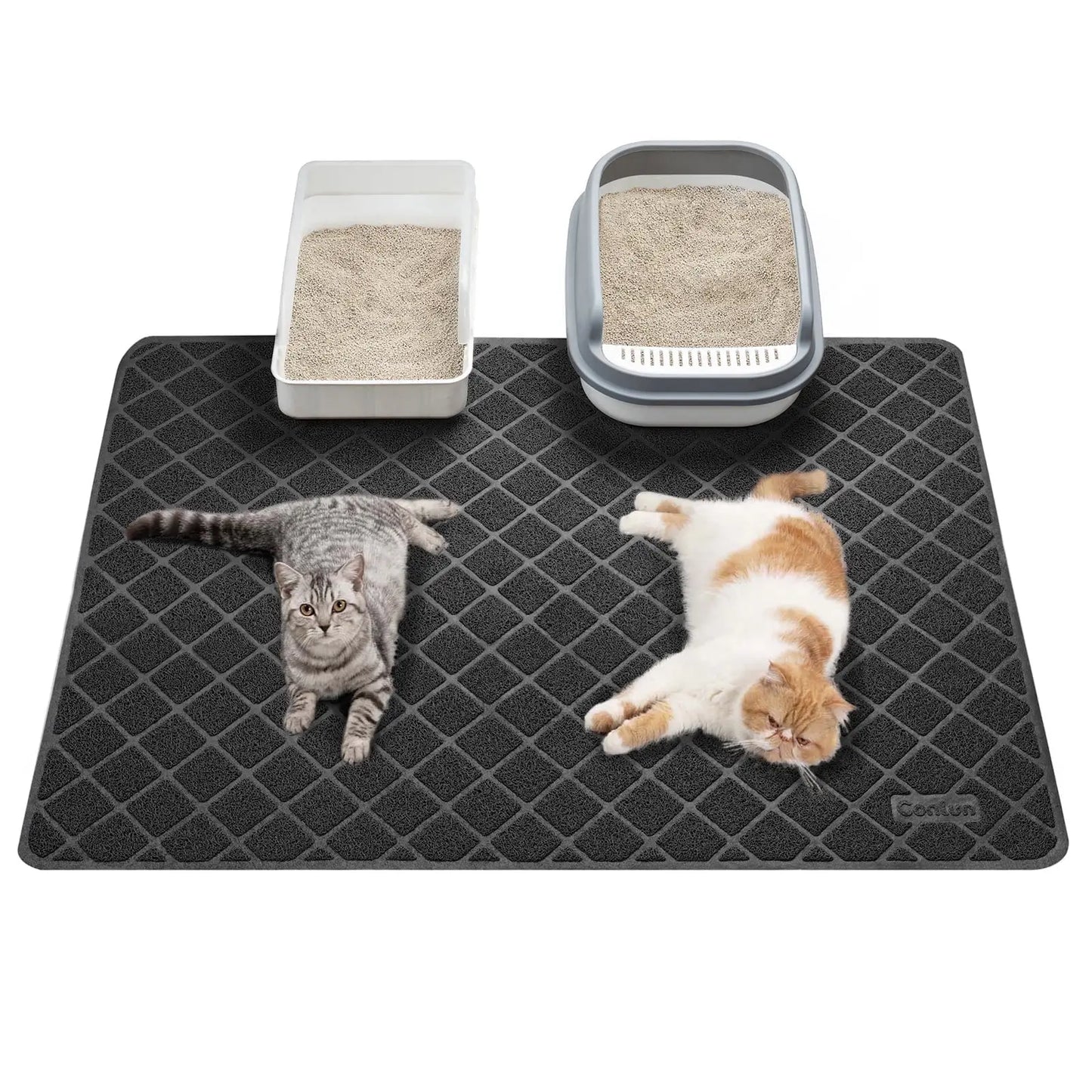 PVC Honeycomb Cat Litter Trapping Mat – Small, 24" x 17"