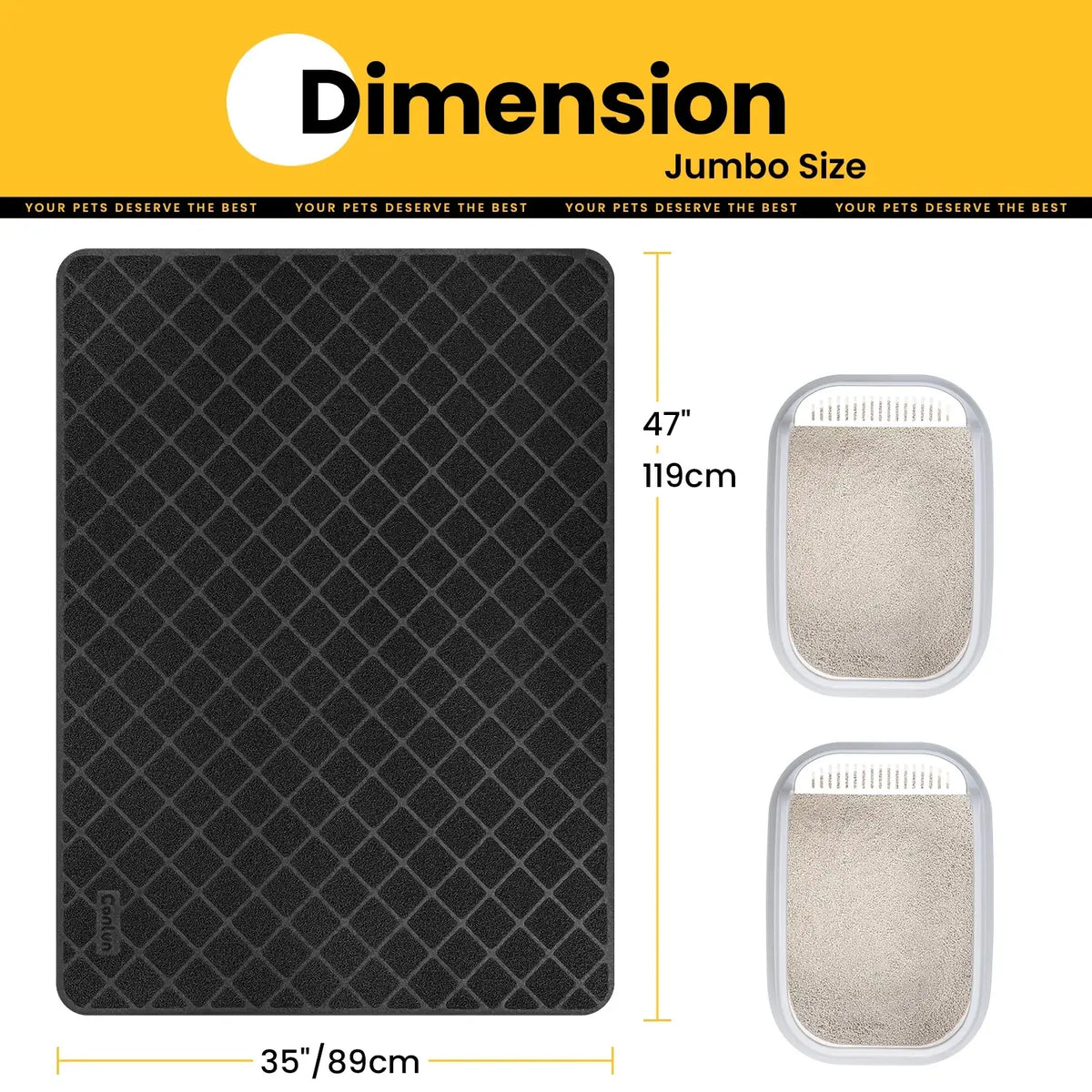 PVC Honeycomb Cat Litter Trapping Mat – Small, 24" x 17"