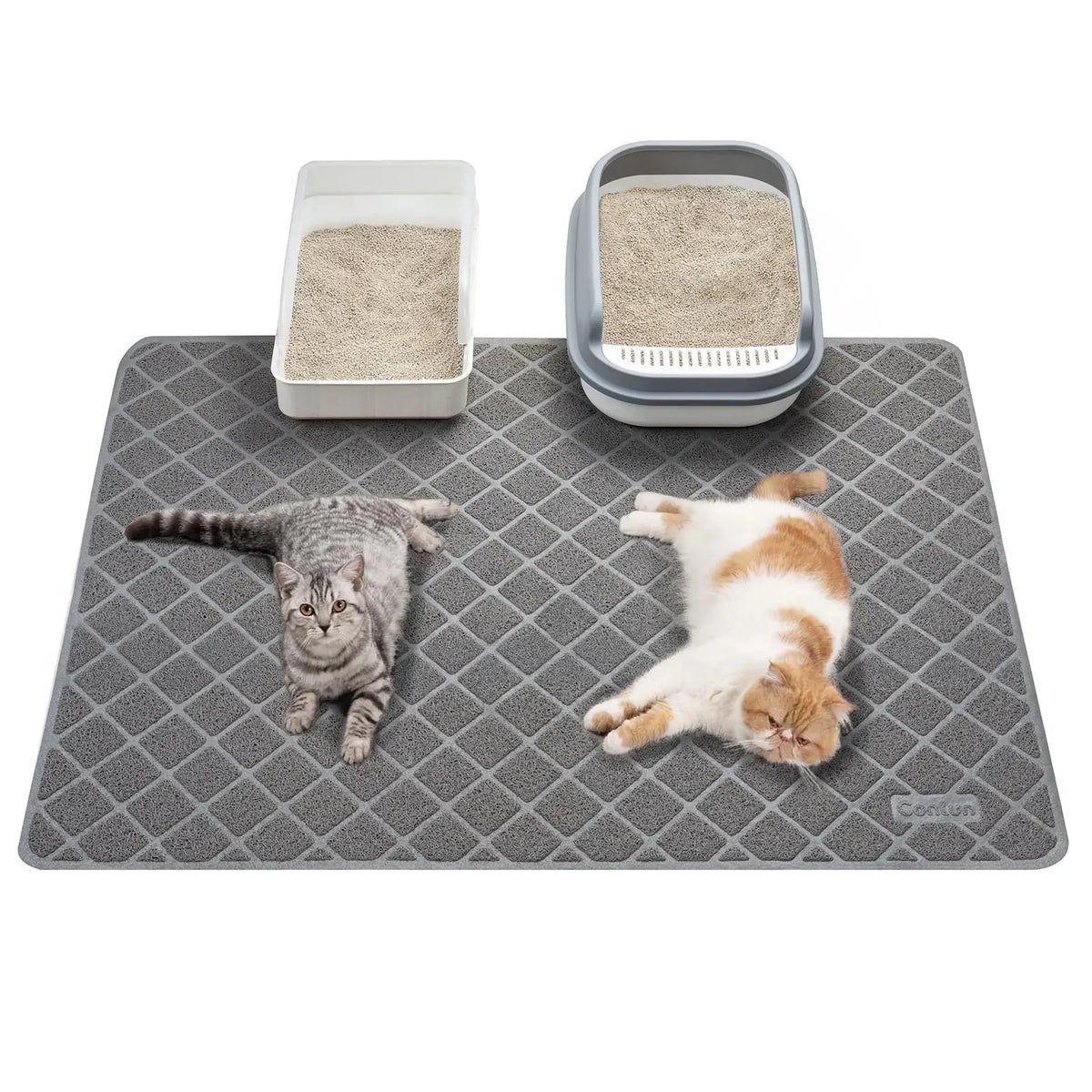 PVC Honeycomb Cat Litter Trapping Mat – Small, 24" x 17"
