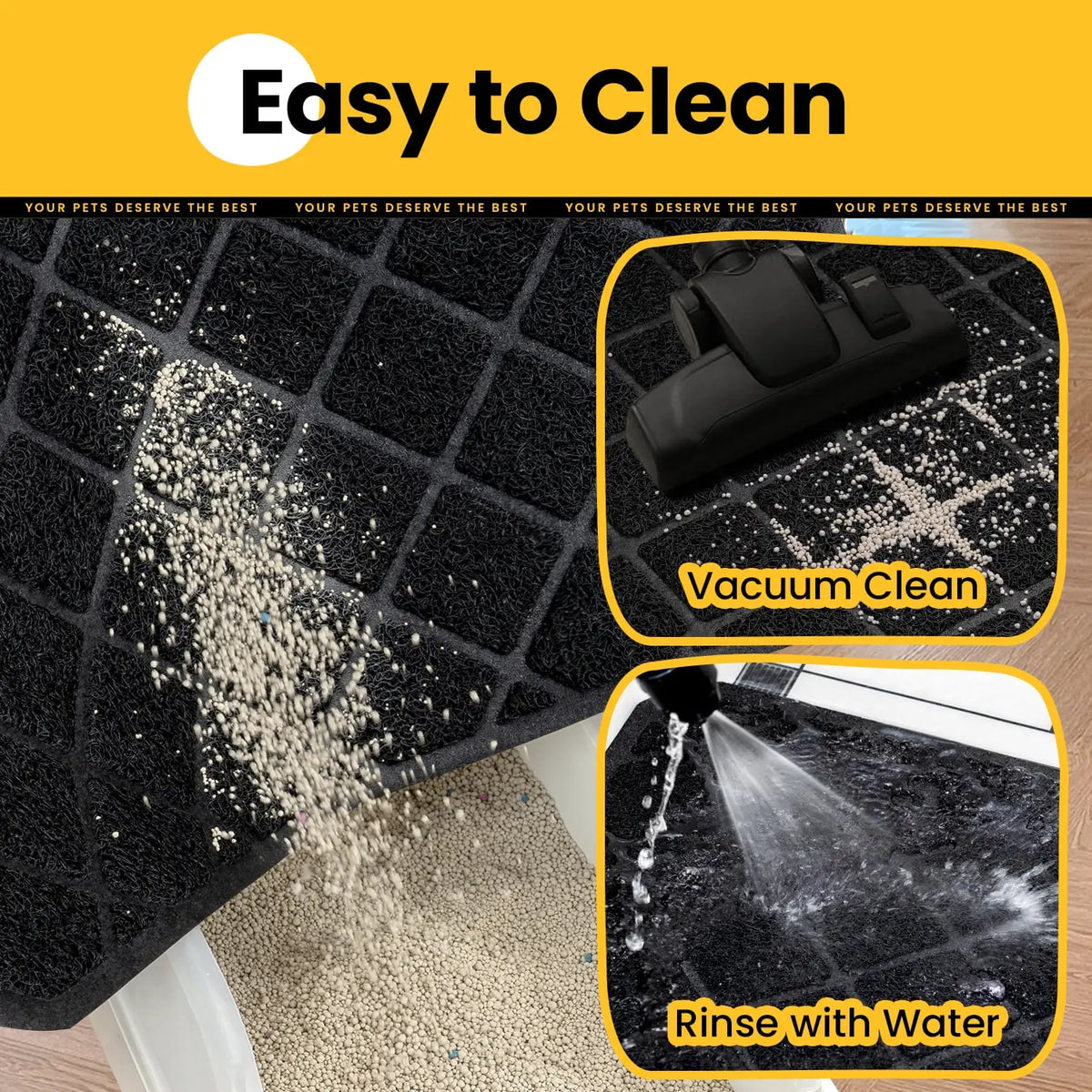 PVC Honeycomb Cat Litter Trapping Mat – Small, 24" x 17"
