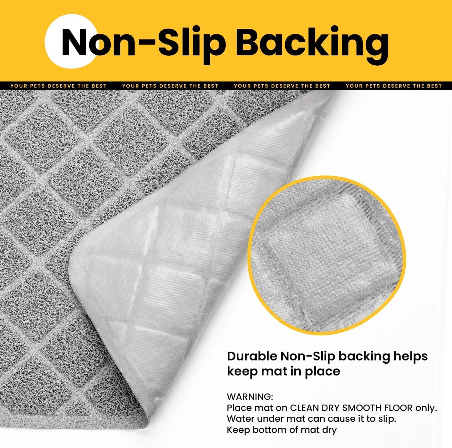 PVC Honeycomb Cat Litter Trapping Mat – Small, 24" x 17"