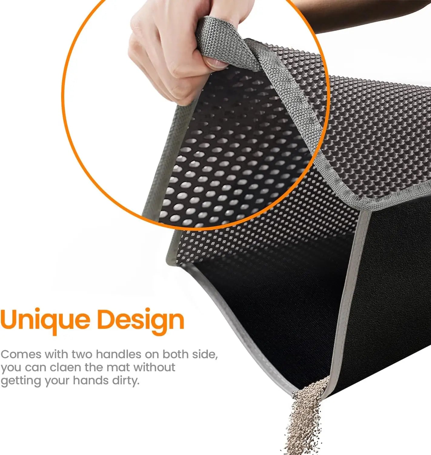 Waterproof-Backed Single-Layer Cat Litter Mat