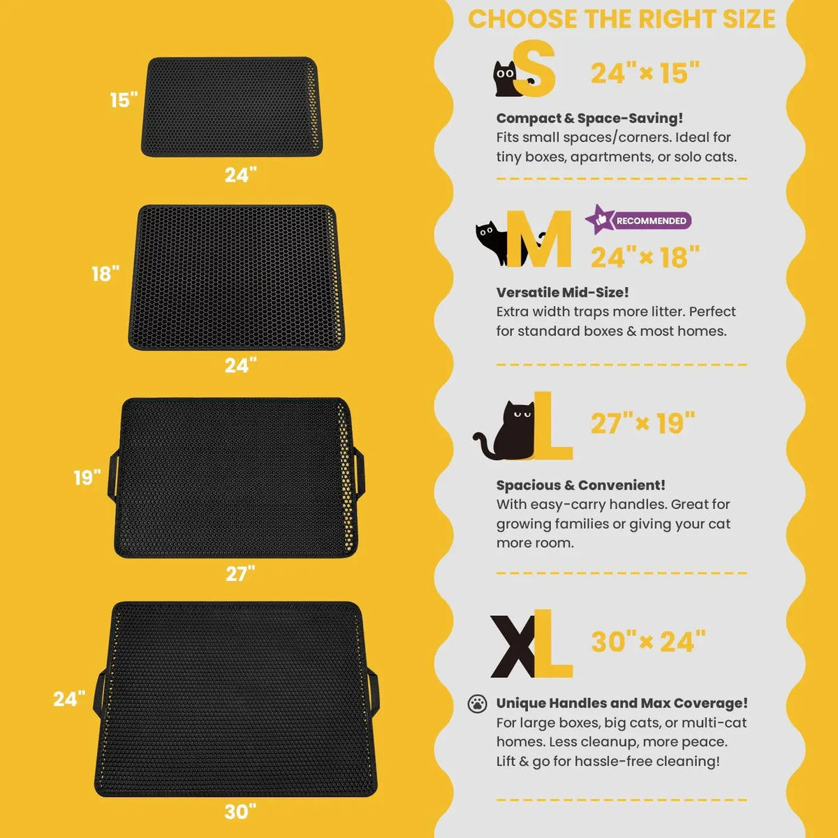 Waterproof-Backed Single-Layer Cat Litter Mat