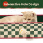 Cat Scratcher Lounge Box with Refill Pad – Christmas Checkered
