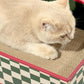 Cat Scratcher Lounge Box with Refill Pad – Christmas Checkered