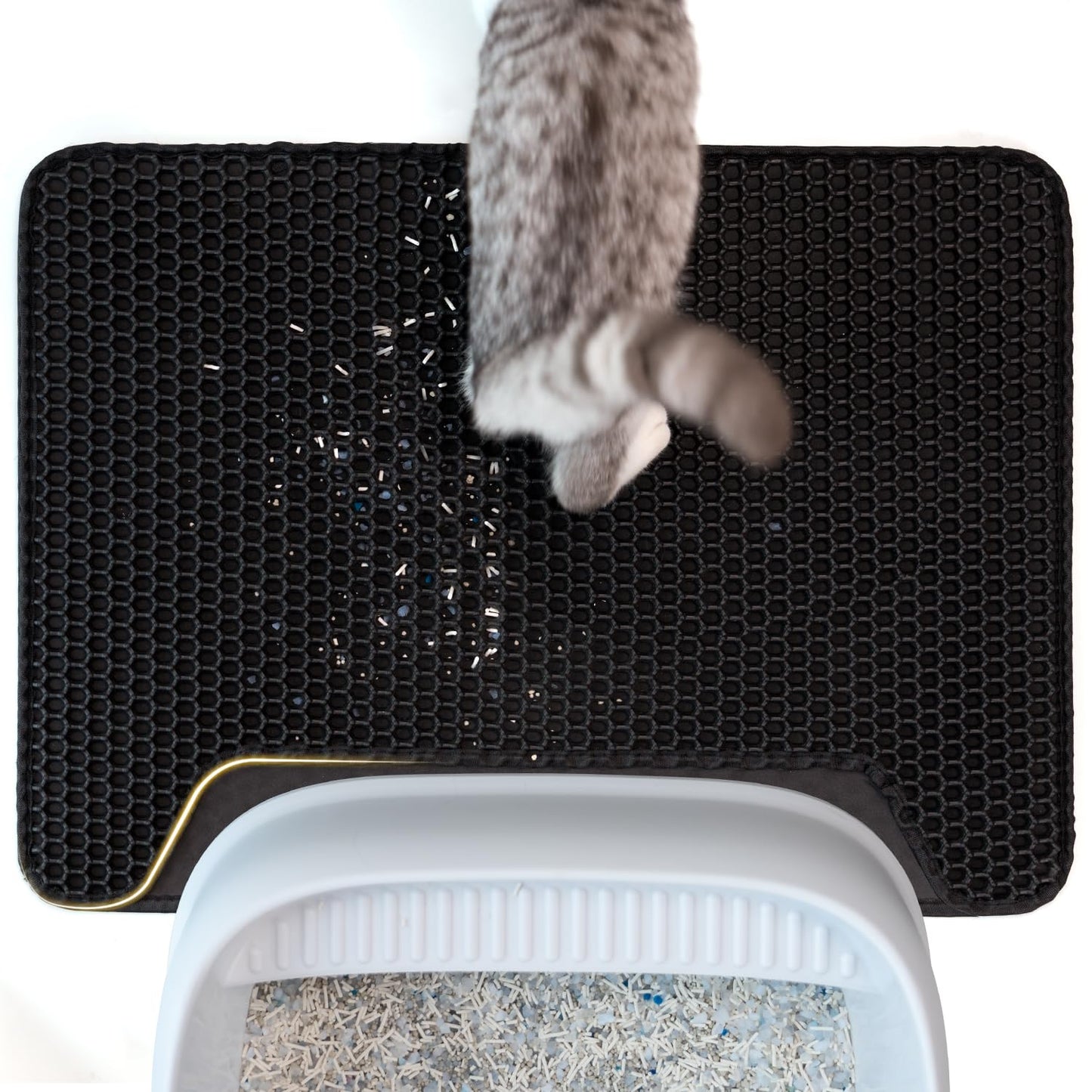 Concave Honeycomb Cat Litter Trapping Mat – Medium, 23" x 17"
