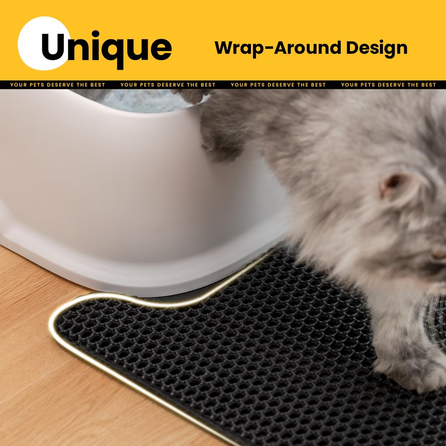 Concave Honeycomb Cat Litter Trapping Mat – Medium, 23" x 17"