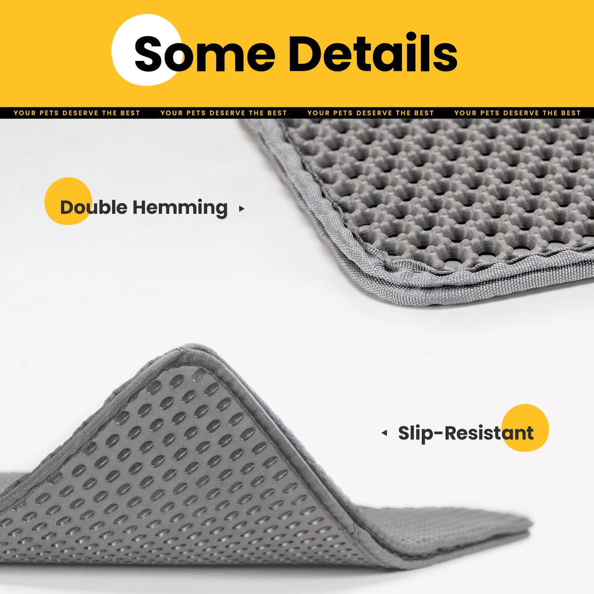 Concave Honeycomb Cat Litter Trapping Mat – Large, 25" x 15"