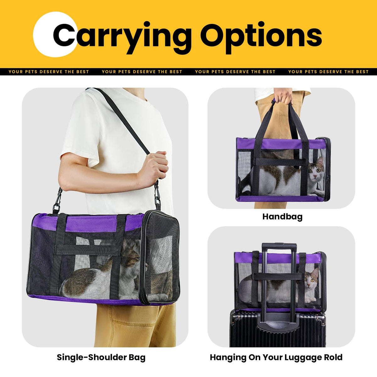 Collapsible Soft-Sided Pet Carrier – Cat & Small Dog