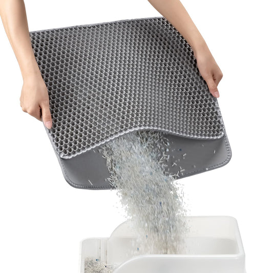Concave Honeycomb Cat Litter Trapping Mat – Small, 18" x 17"
