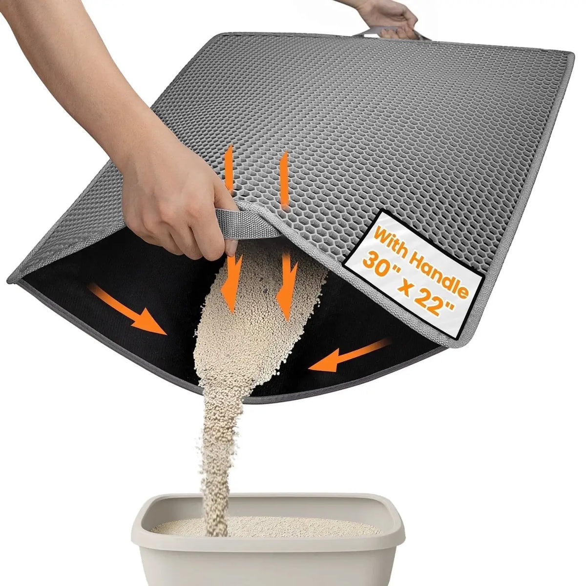 Honeycomb Double-Layer Cat Litter Trapping Mat – 30" x 22"