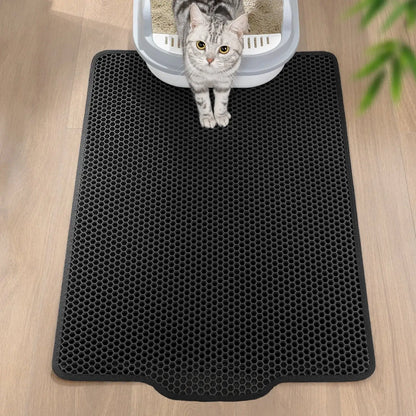 Honeycomb Double-Layer Cat Litter Trapping Mat – 23" x 17"