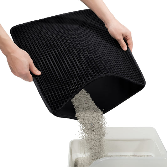 Honeycomb Double-Layer Cat Litter Trapping Mat – 18" x 17"