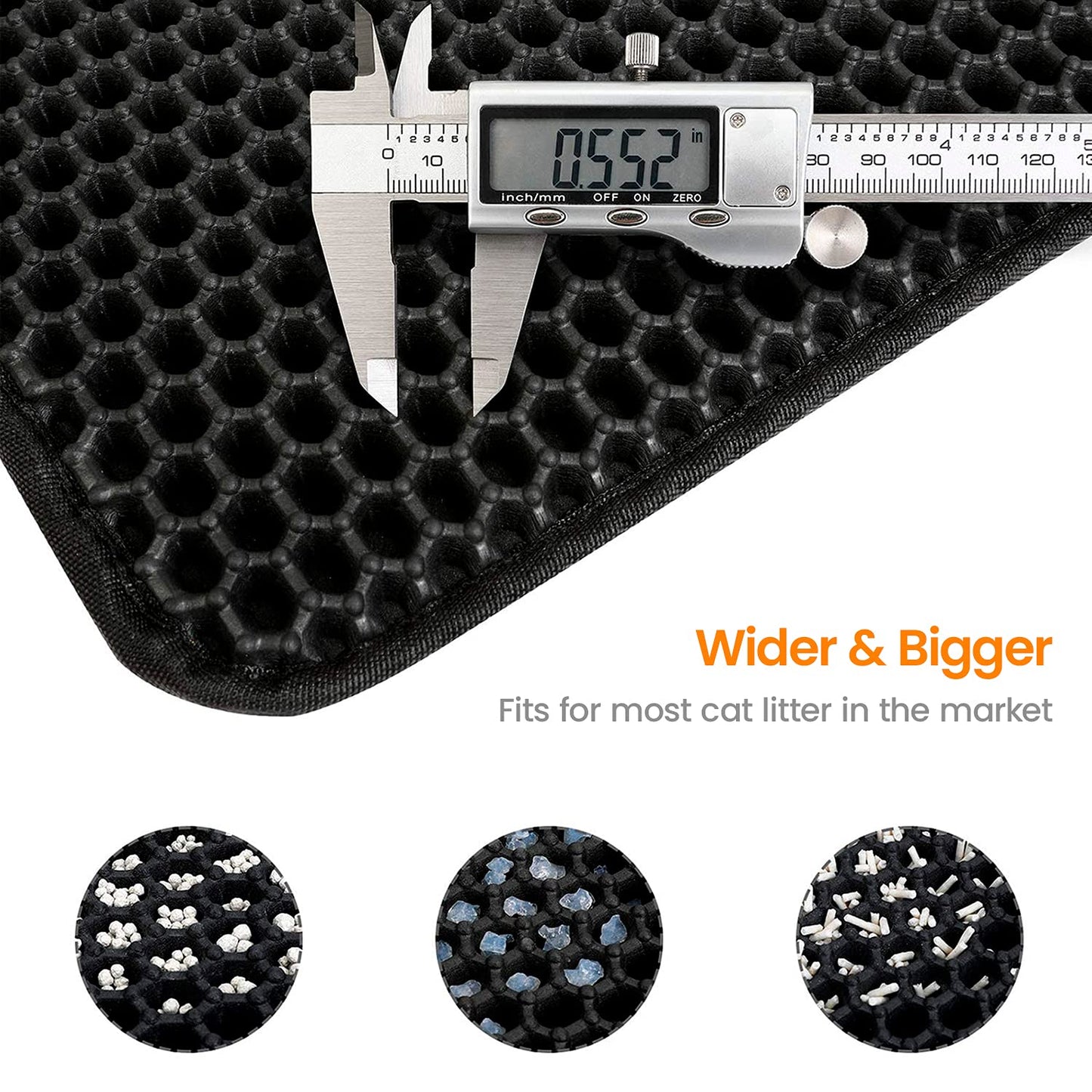 Honeycomb Double-Layer Cat Litter Trapping Mat – 18" x 17"