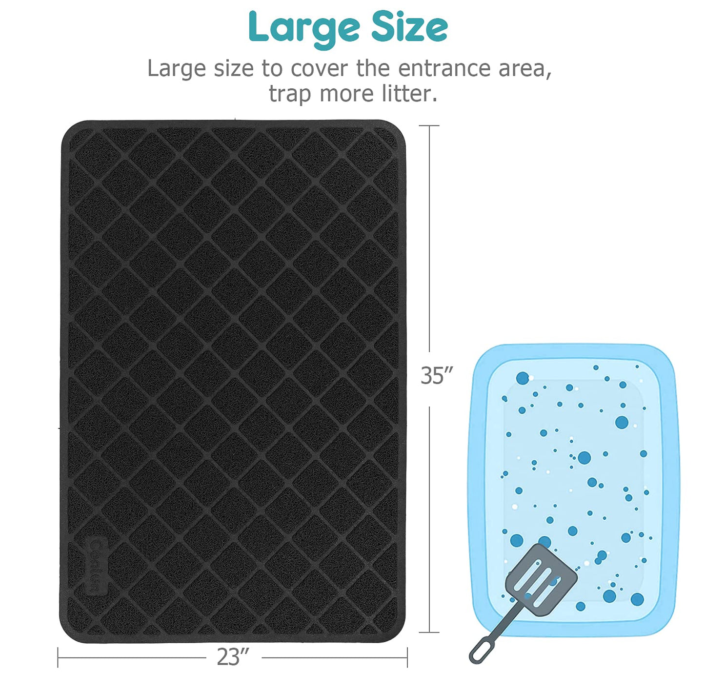 PVC Honeycomb Cat Litter Trapping Mat – Large