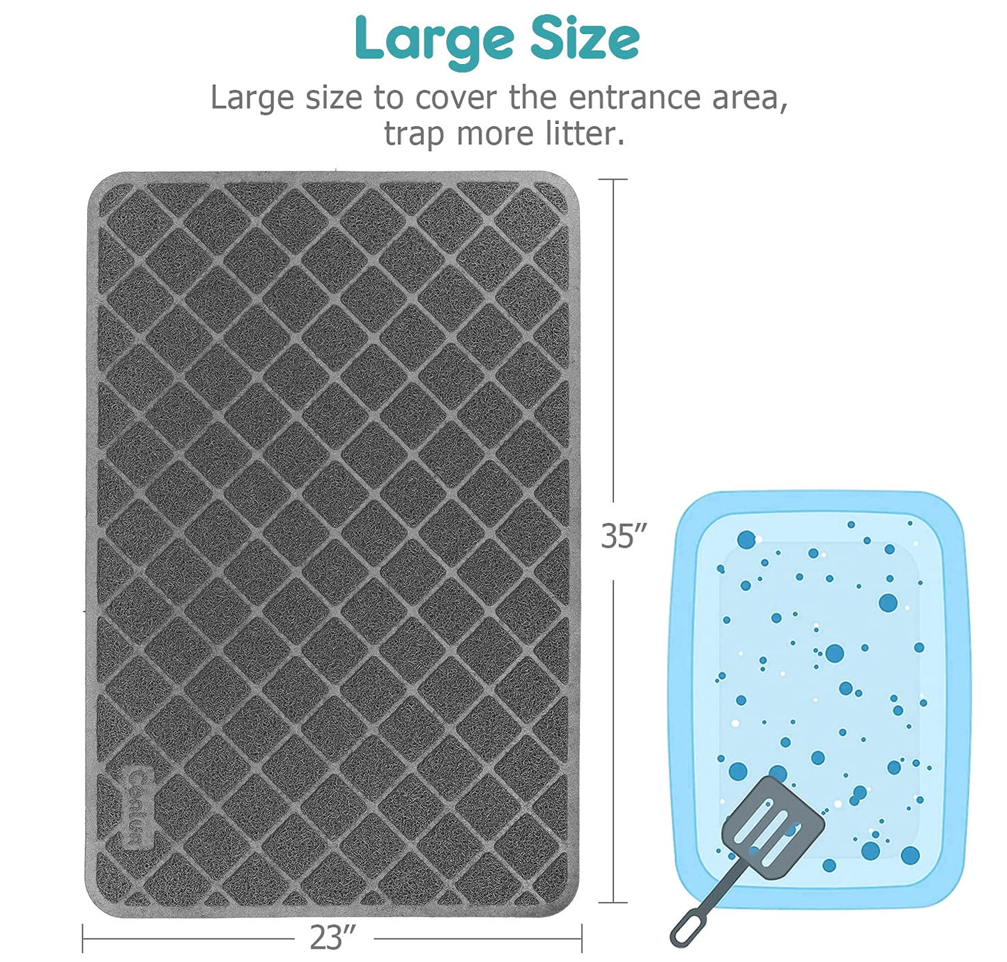 PVC Honeycomb Cat Litter Trapping Mat – Large