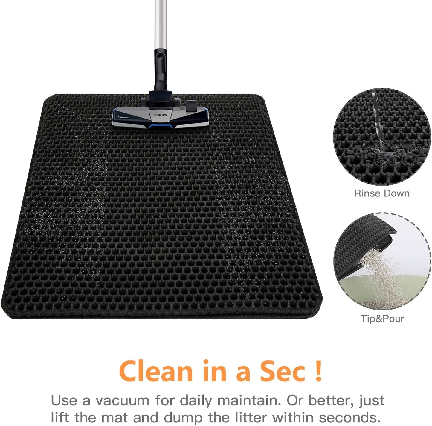 Honeycomb Double-Layer Cat Litter Trapping Mat – Small, 23" x 17"