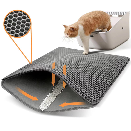 Honeycomb Double-Layer Cat Litter Trapping Mat – Small, 23" x 17"