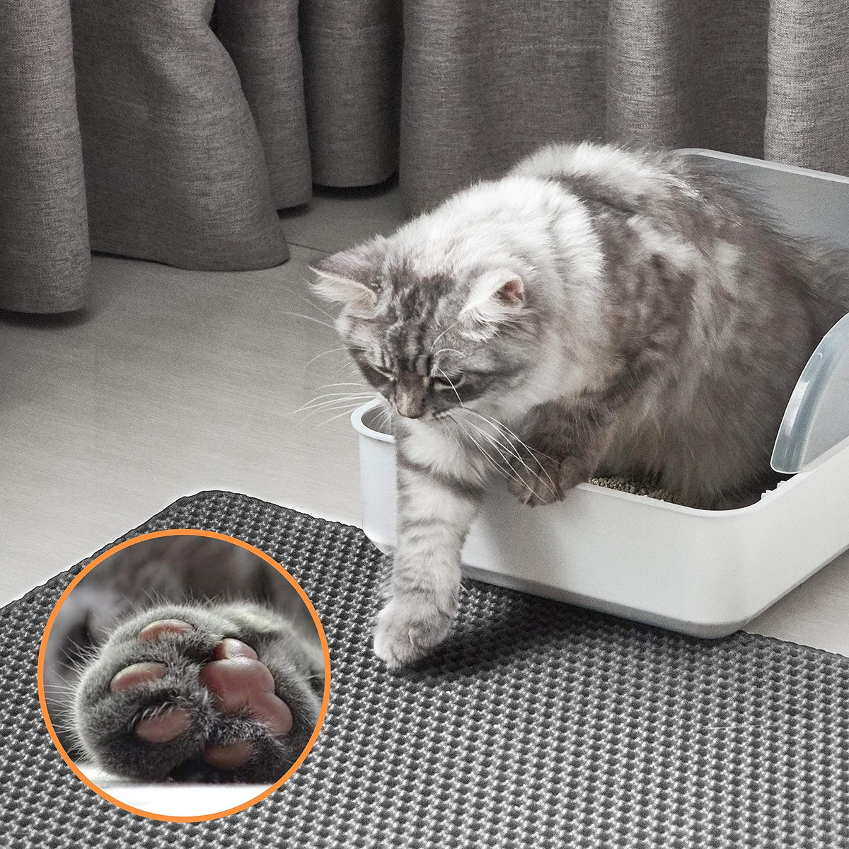 Honeycomb Double-Layer Cat Litter Trapping Mat – Small, 23" x 17"