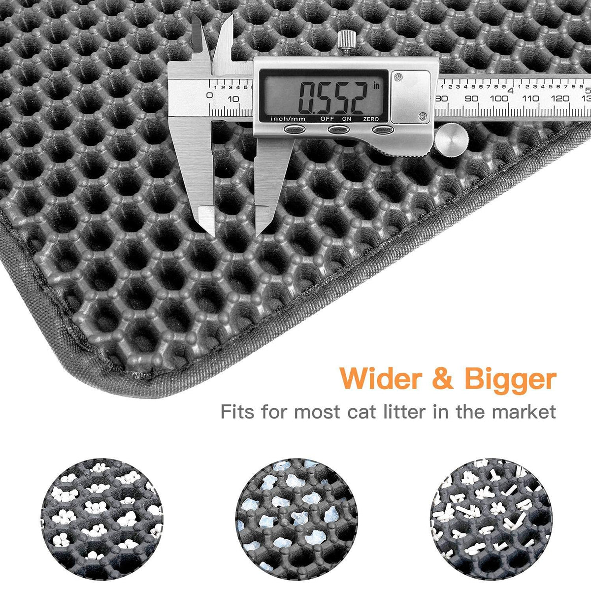 Honeycomb Double-Layer Cat Litter Trapping Mat – Large, 31" x 26"