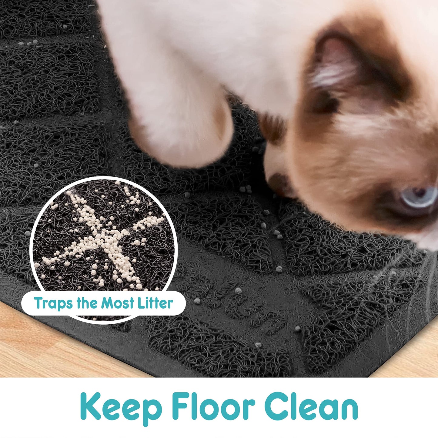 PVC Honeycomb Cat Litter Trapping Mat – Small, 24" x 17"