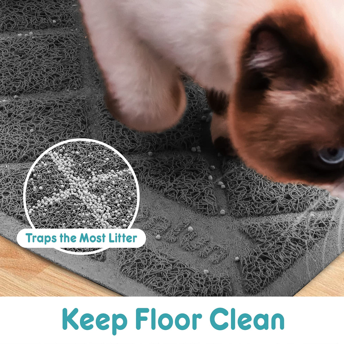 PVC Honeycomb Cat Litter Trapping Mat – Small, 24" x 17"