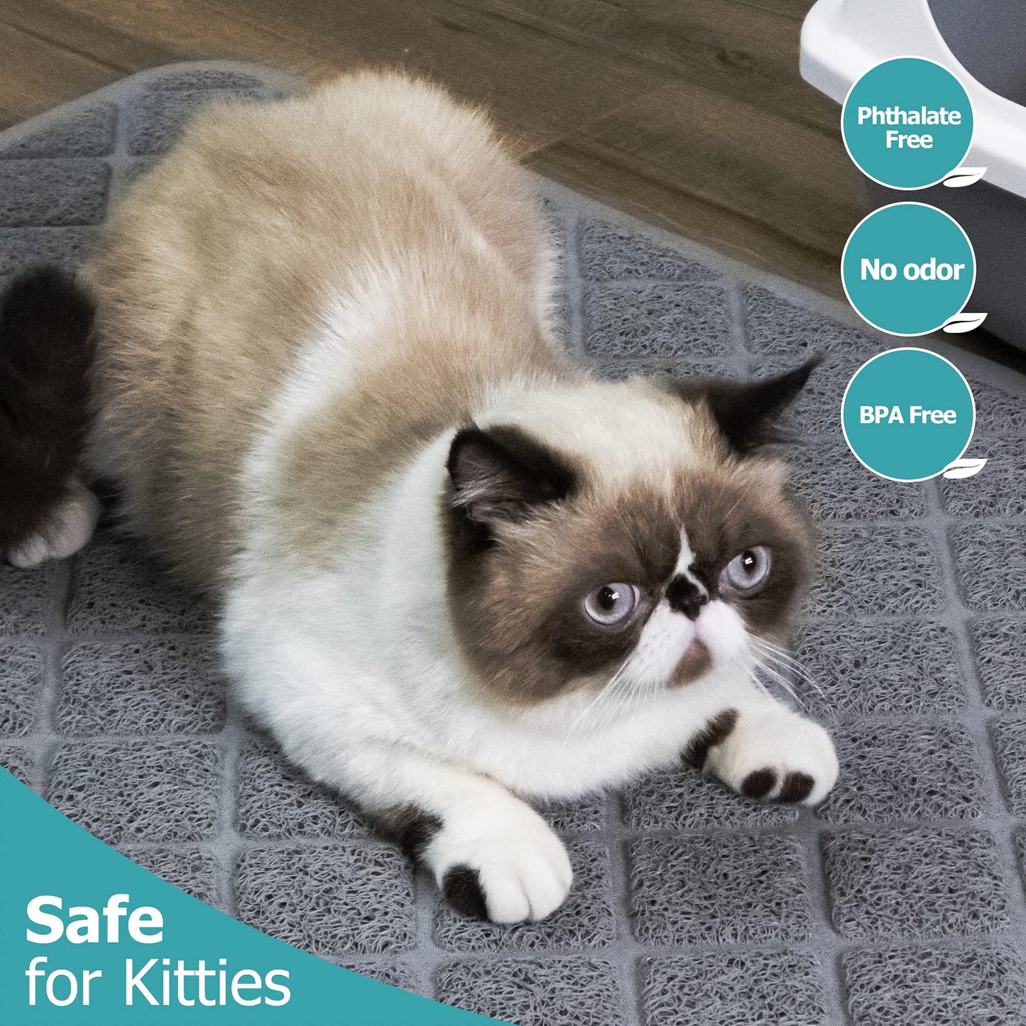 PVC Honeycomb Cat Litter Trapping Mat – Small, 24" x 17"