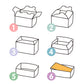 Cat Scratcher Lounge Box with Refill Pad – White