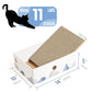 Cat Scratcher Lounge Box with Refill Pad – White