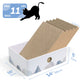 Cat Scratcher Lounge Box with Refill Pad – White
