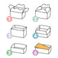 Cat Scratcher Lounge Box with Refill Pad – White