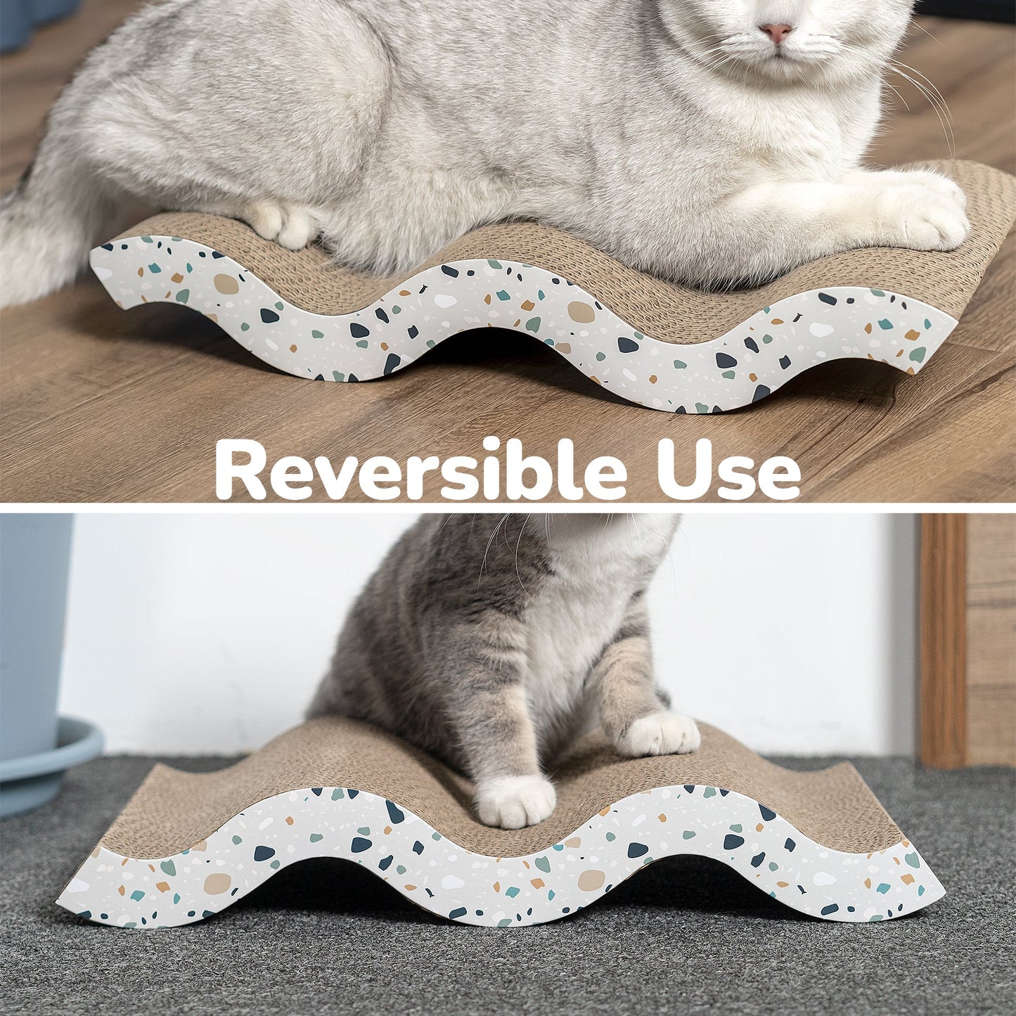 Reversible Cardboard Cat Scratcher Pad – Mountain Texture, Large