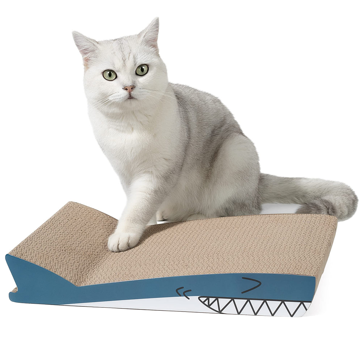 Reversible Cardboard Cat Scratcher Pad – Shark Texture, Large