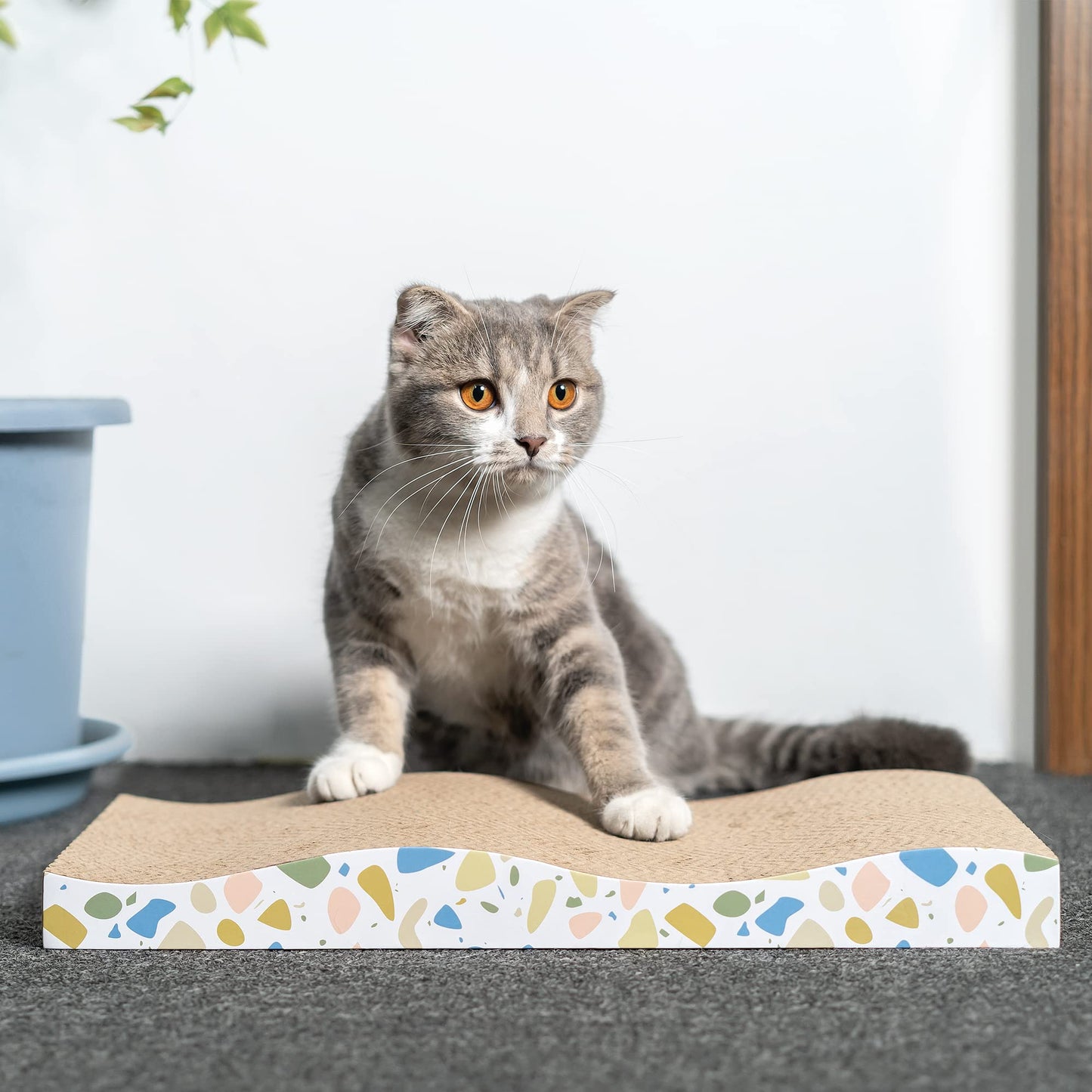 Reversible Cardboard Cat Scratcher Pad – Wave, Large