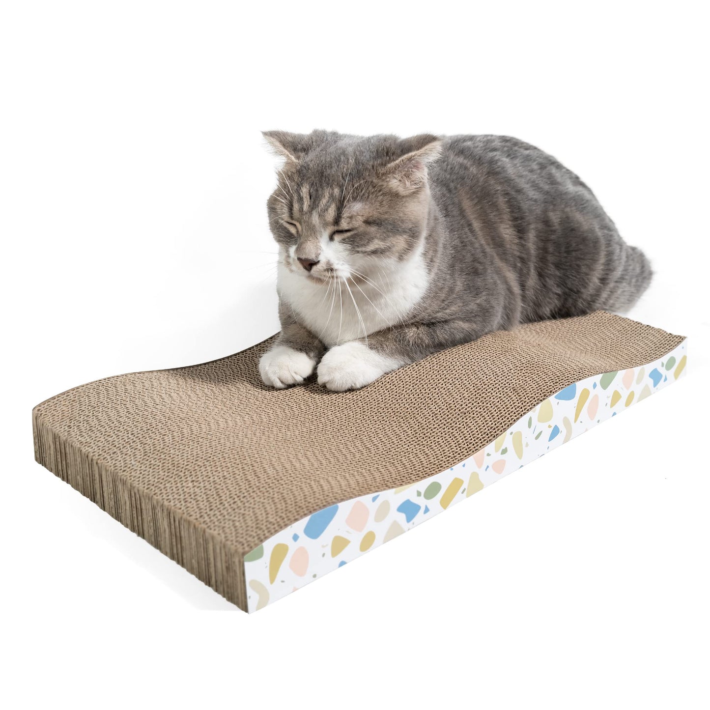 Reversible Cardboard Cat Scratcher Pad – Wave, Large