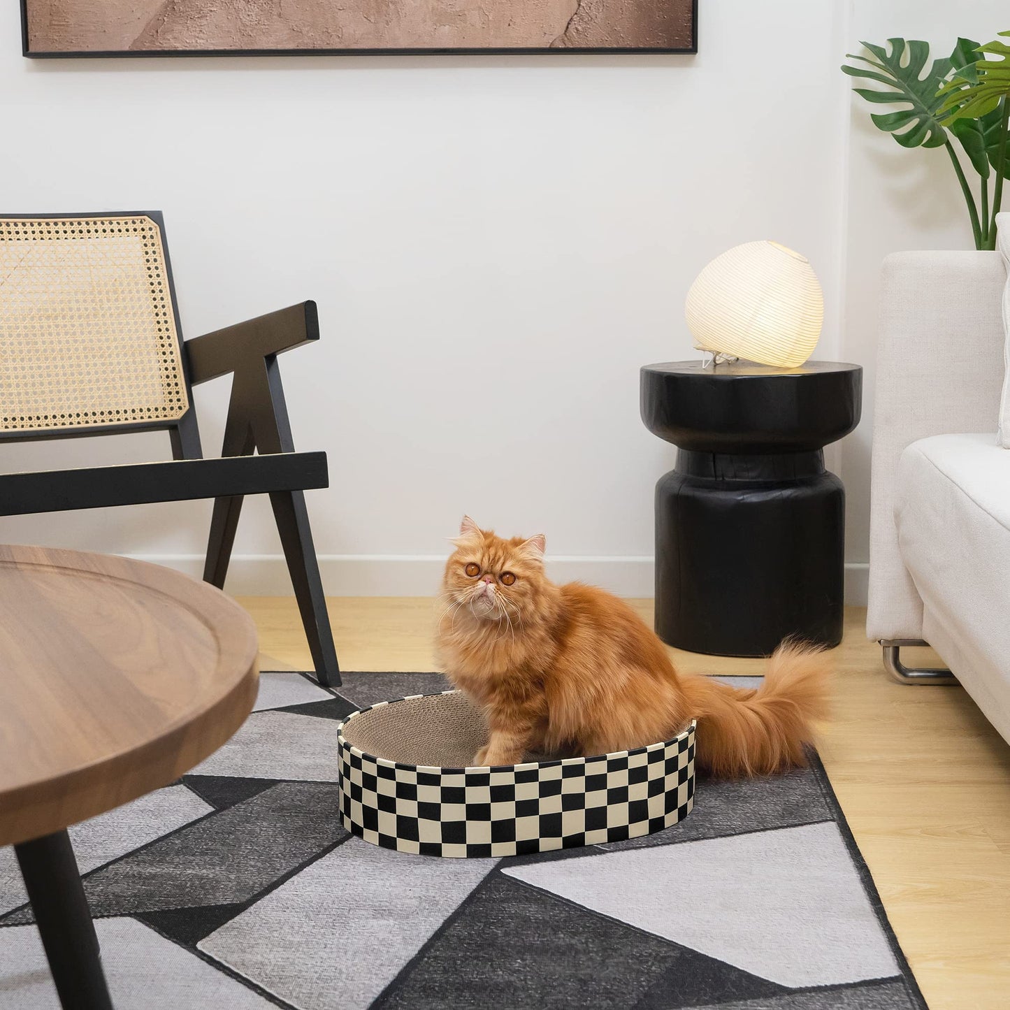 Round Cardboard Cat Scratcher Lounge Bowl